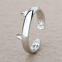 Bague RSAMD Adorables Oreilles de Chat Argentées en Forme de Patte de Chat, Bijou Ouvert pour le Doigt, Cadeau pour Filles et Femmes, Idée Cadeau