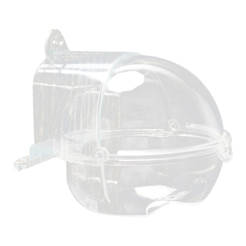 Clear Small Bird Bathtub with Removable Cage 1