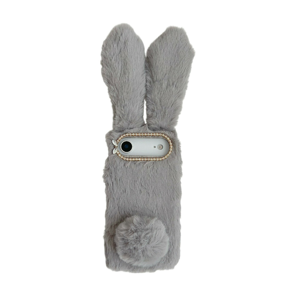 (Grey) For Iphone Air Case Plush Cute Bunny Winter Fluffy Tpu Phone Cover Grey 6914293839213