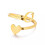 Herzring mit Initialen AZ, Edelstahl, Gold, Damen 1