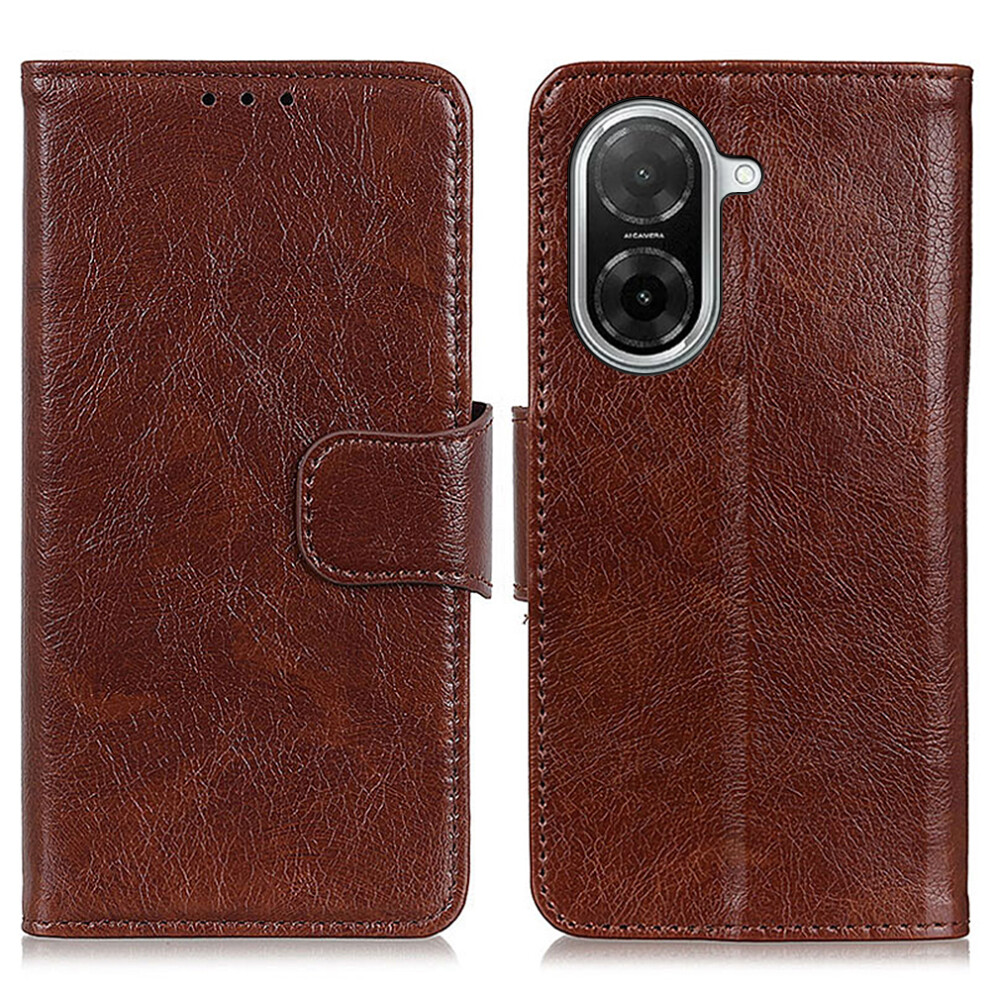(Brown) For Xiaomi Redmi A5 Nfc (Eu) (173.45Mm) Case Nappa Texture Split Leather Wallet Phone Cover Brown 6914299415657