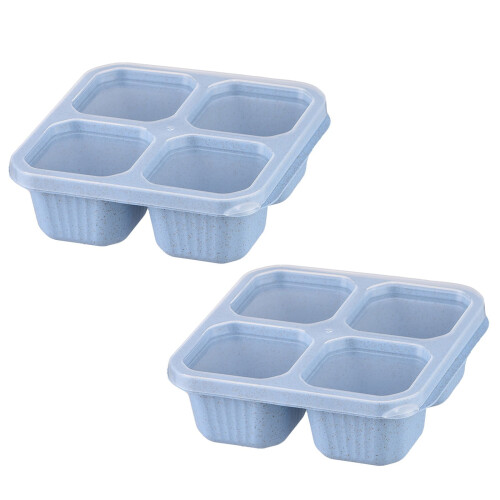 Bento Δοχείο Γεύματος με Διαχωριστικά, Αδιάβροχο, Συσκευασία 2 τεμαχίων 1