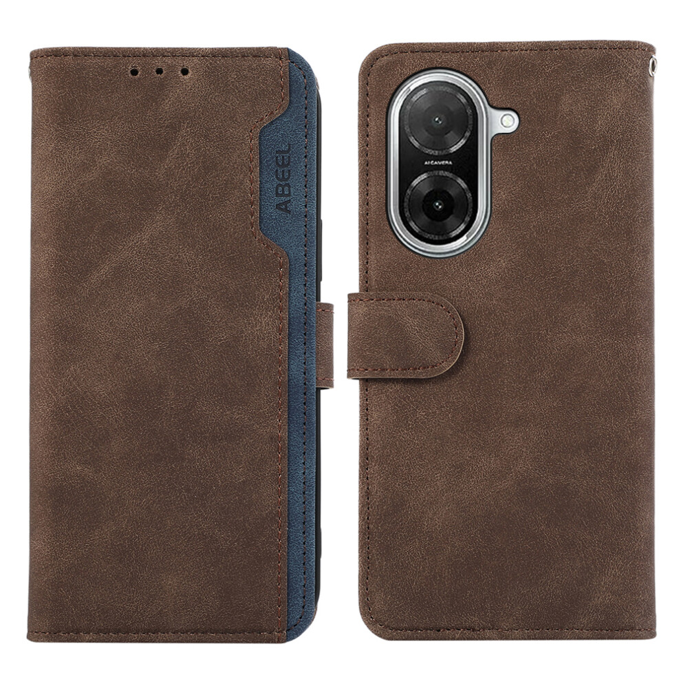 (Brown) Abeel For Xiaomi Redmi A5 Nfc (Eu) (173.45Mm) Case Color Splicing Leather Flip Phone Cover Rfid Blocking Brown 6914294344136