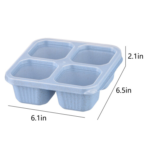 Bento Δοχείο Γεύματος με Διαχωριστικά, Αδιάβροχο, Συσκευασία 2 τεμαχίων 2