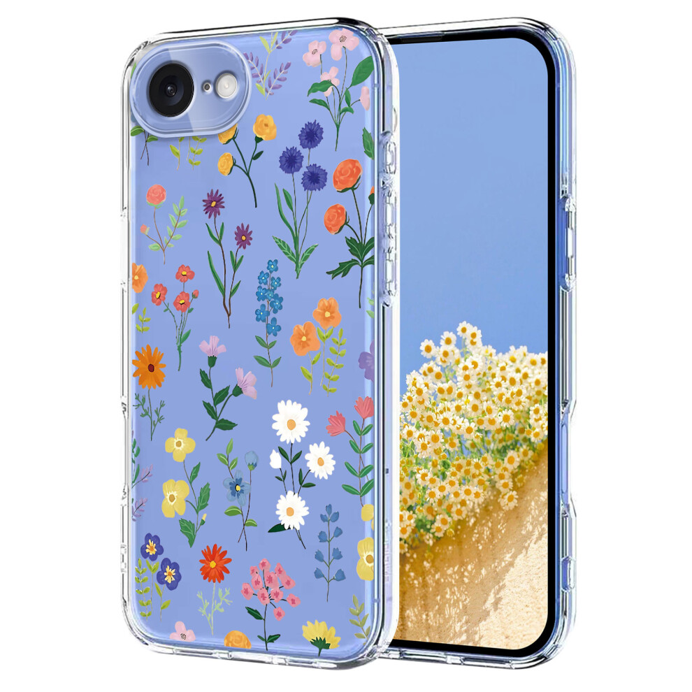 (Daisies) For Iphone 17E / 16E Case Butterfly Floral Pattern Printing Tpu Phone Back Cover 6914292891182