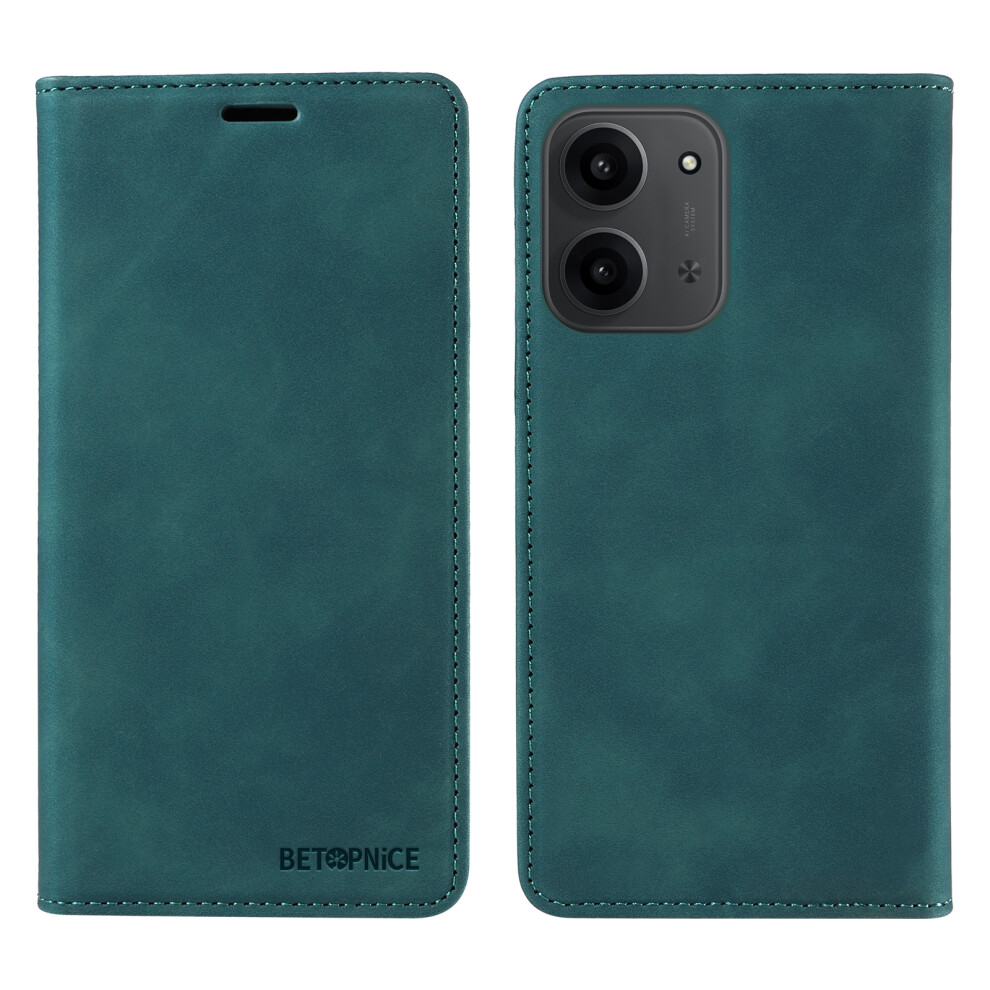 (Green) Betopnice For Xiaomi Redmi 15C 4G (Global) (171Mm) / Poco C85 4G (171Mm) Case Magnetic Closure Rfid Blocking Wallet Stand Leather Green 6914290916733