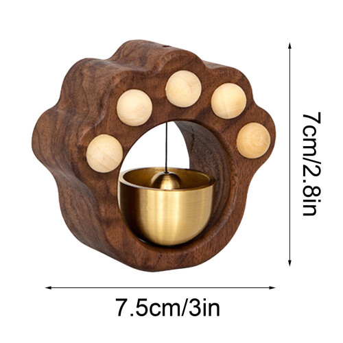 Brass Solid Wood Doorbell 2.8x3 Inch Magnetic 2