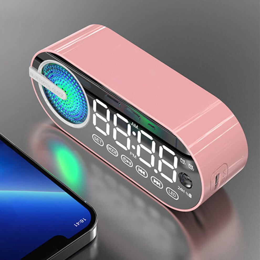Txmfgh Portable Bluetooth Speaker With Digital Clock 908436069427