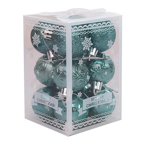 Christmas Tree Ornaments Olive Plastic 12PCS 1.57 Inch