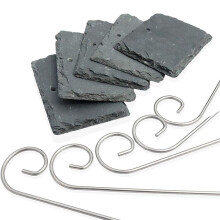 Leisteen Plantetiketten Tuinplantmarkeringen Kruidenetiketten Kasaccessoires Tuinstokken, 60PCS
