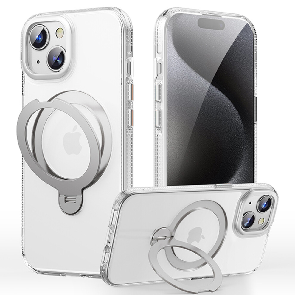 (Transparent) For Iphone 14 Case Compatible With Magsafe Drop Proof Tpu Pc Kickstand Phone Cover 6914292775123
