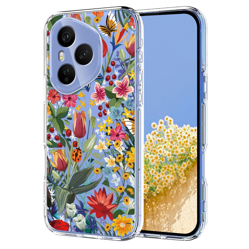 (Lilies) For Honor 400 Pro 5G (Global) Case Butterfly Floral Pattern Printing Tpu Phone Back Cover 6914291002312