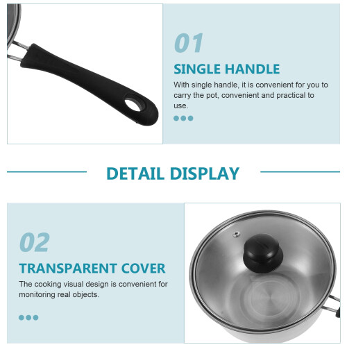 Stainless Steel Small Saucepan 1-Quart 2