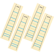Conjunto de 4 adesivos removíveis para guia de dedilhado de violino, escala, marcação de escala, fita adesiva para ukulele e papel fonético.