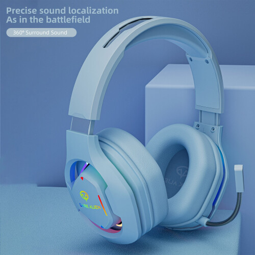 Txmfgh RGB Gaming Headset E600 Over-Ear with 1