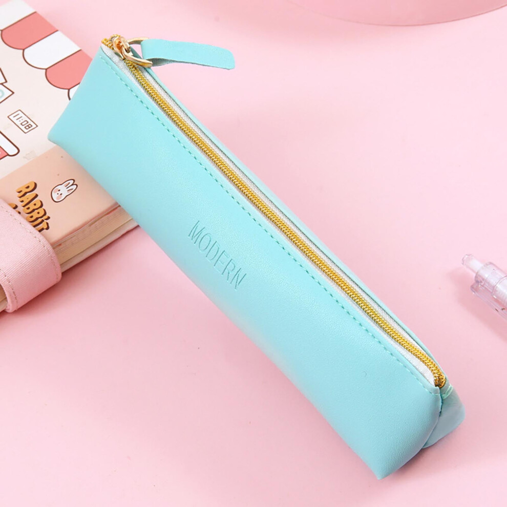 Blue student pen bag high-capacity makeup storage bag