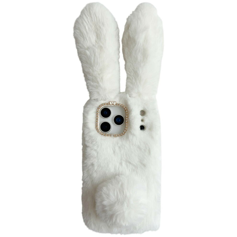 (White) For Iphone 17 Pro Case Plush Cute Bunny Winter Fluffy Tpu Phone Cover White 6914293875914