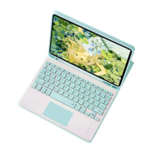 Husă cu tastatură compatibilă cu iPad a 9-a/a 8-a/a 7-a generație - Tastatură detașabilă Bluetooth cu touchpad și suport pentru creion,