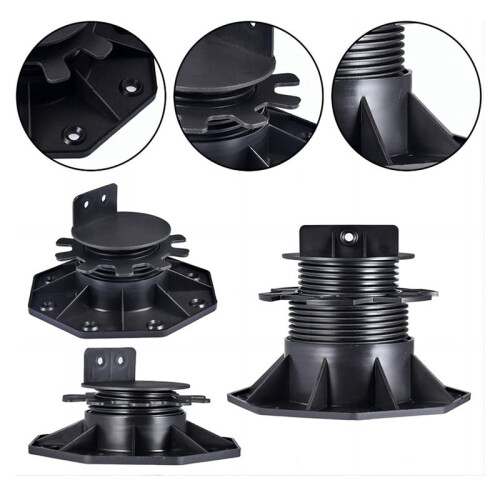 18 Pcs Joist Support Pedestals, Adjustable Decking & Flooring Support Pedestal for Deck, Timber Base 2