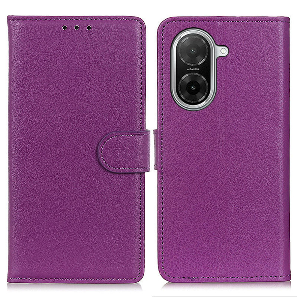 (Purple) For Xiaomi Redmi A5 Nfc (Eu) (173.45Mm) Wallet Case Pu Leather Phone Cover Litchi Texture Purple 6914298997314