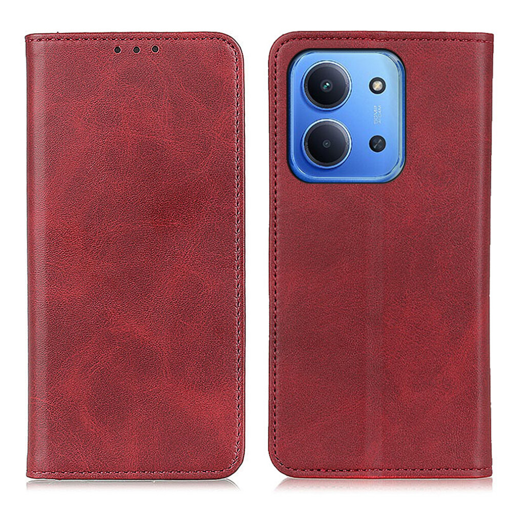 (Red) For Xiaomi Mi 15C 4G (Global) (171Mm) / Poco C85 4G (171Mm) Case Split Leather Flip Wallet Phone Cover Red 6914295619554