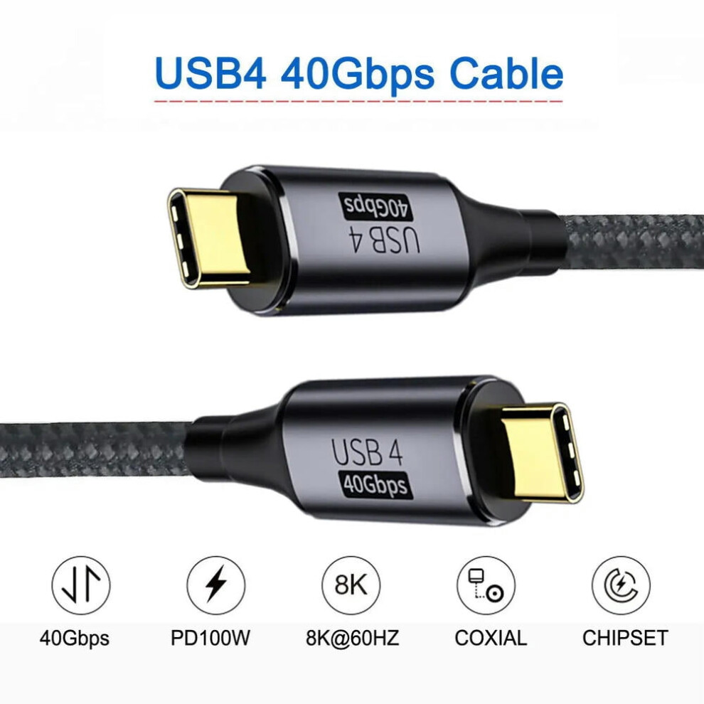 Usb-C To Usb-C Usb4 Cable 40Gbps 100W 8K 60Hz 971050949086