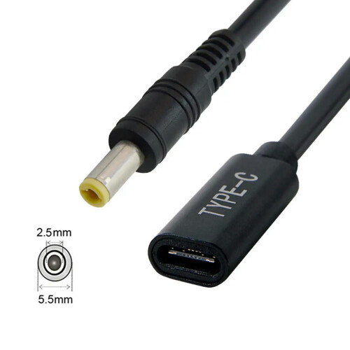ΓΙΑ DC7.4*5.0mm/7.4*5.0mm/5.5*2.5mm/4.5*3.0mm/Power PD σε θηλυκό καλώδιο εισόδου USB-C τύπου C