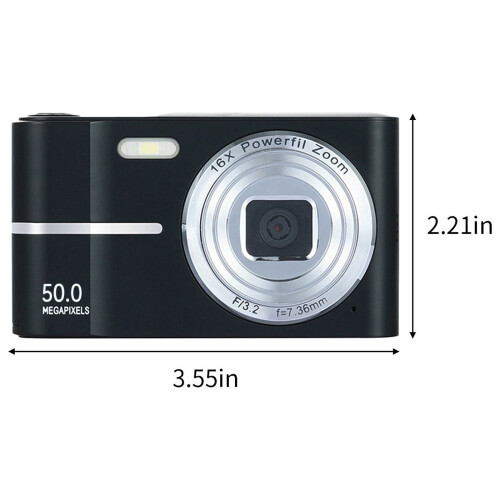 Digital Camera 50MP 1080P 16x Zoom Anti-Shake Compact 2