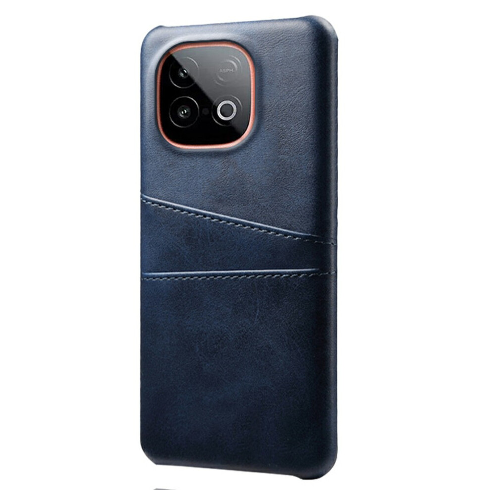 (Blue) For Vivo Iqoo Neo10 5G Case Dual Card Slots Pu Leather + Hard Pc Phone Cover Blue 6914290303601