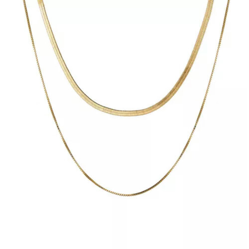 Collar de cadena de serpiente para mujer, gargantilla sencilla A12 1