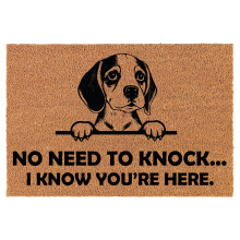 Covoraș de ușă Coco Coir cu design amuzant de Beagle, 24x16 inci