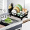 Dish Rack with Drainage and Storage for Kitchen Countertops 4