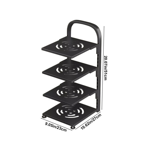 Heavy Duty Under-Cabinet Pot and Pan Rack with 4 Adjustable 2