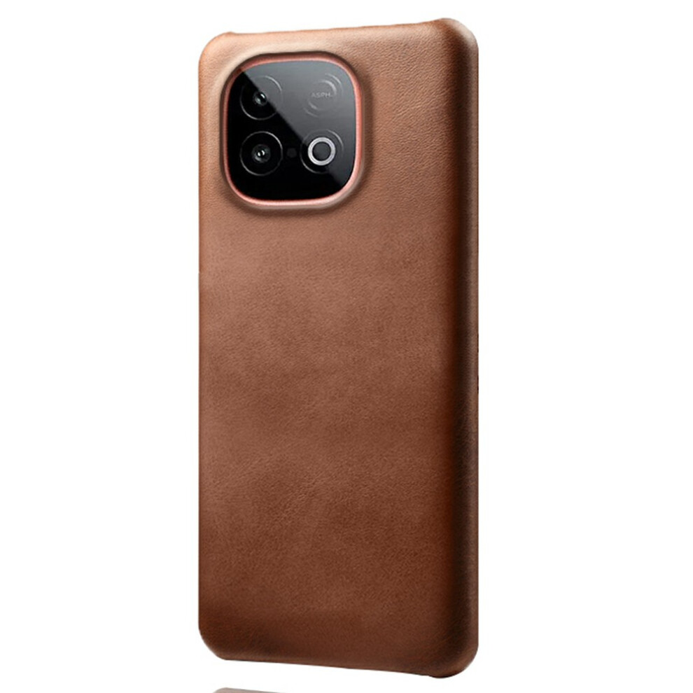 (Brown) For Vivo Iqoo Neo10 5G Case Calf Texture Pu Leather Hard Pc Protective Phone Cover Brown 6914299952206