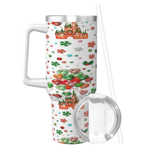 Personalized 40 oz Tumbler with Handle and Straw 1