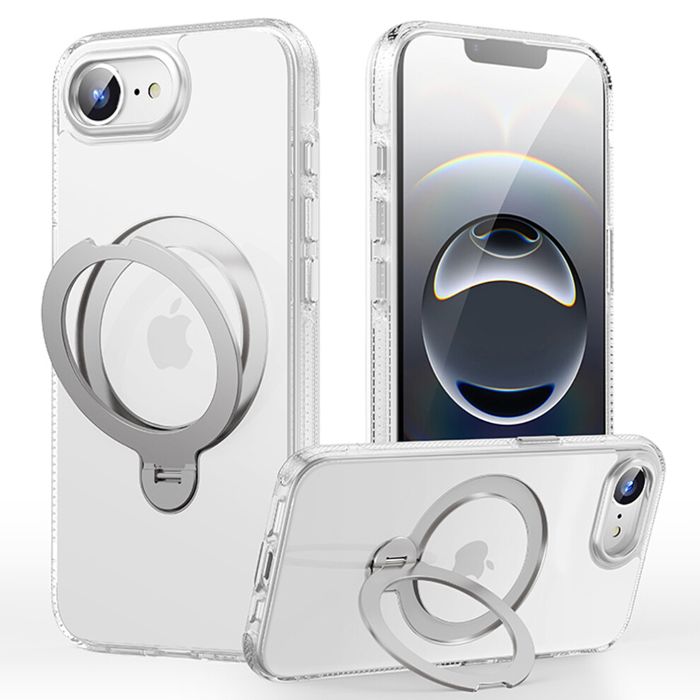 (Transparent) For Iphone 17E / 16E Case Compatible With Magsafe Drop Proof Tpu Pc Kickstand Phone Cover 6914294712447