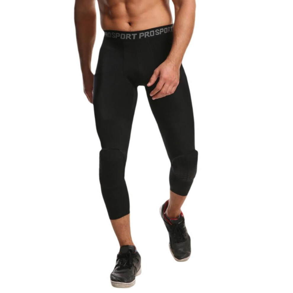 Basketball Compression Pants With Knee Pads 3/4 Length 946140201528