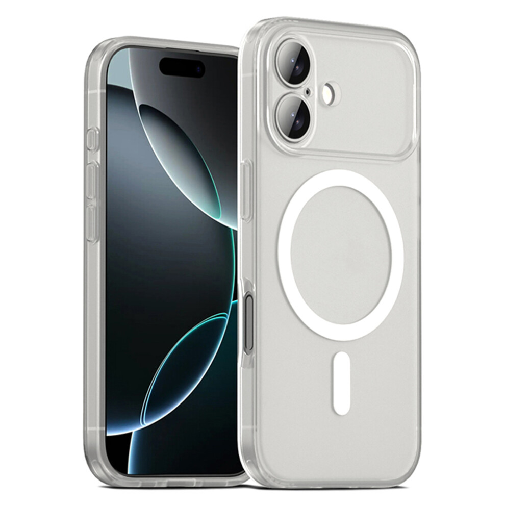 (White) Ipaky For Iphone 17 Magnetic Case Shockproof Pc + Tpu Matte Phone Cover White 6914299821427