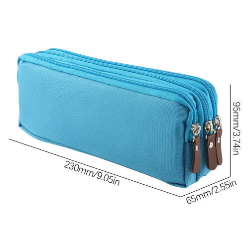 Ozmmyan pencil case candy color 3-layer blue 1
