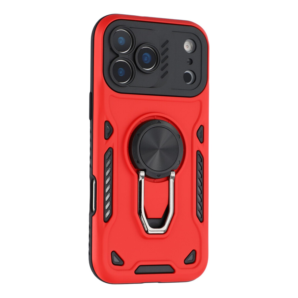 (Red) For Iphone 17 Pro Max Case With Kickstand Shockproof Tpu + Pc Phone Back Cover Red 6914298846223