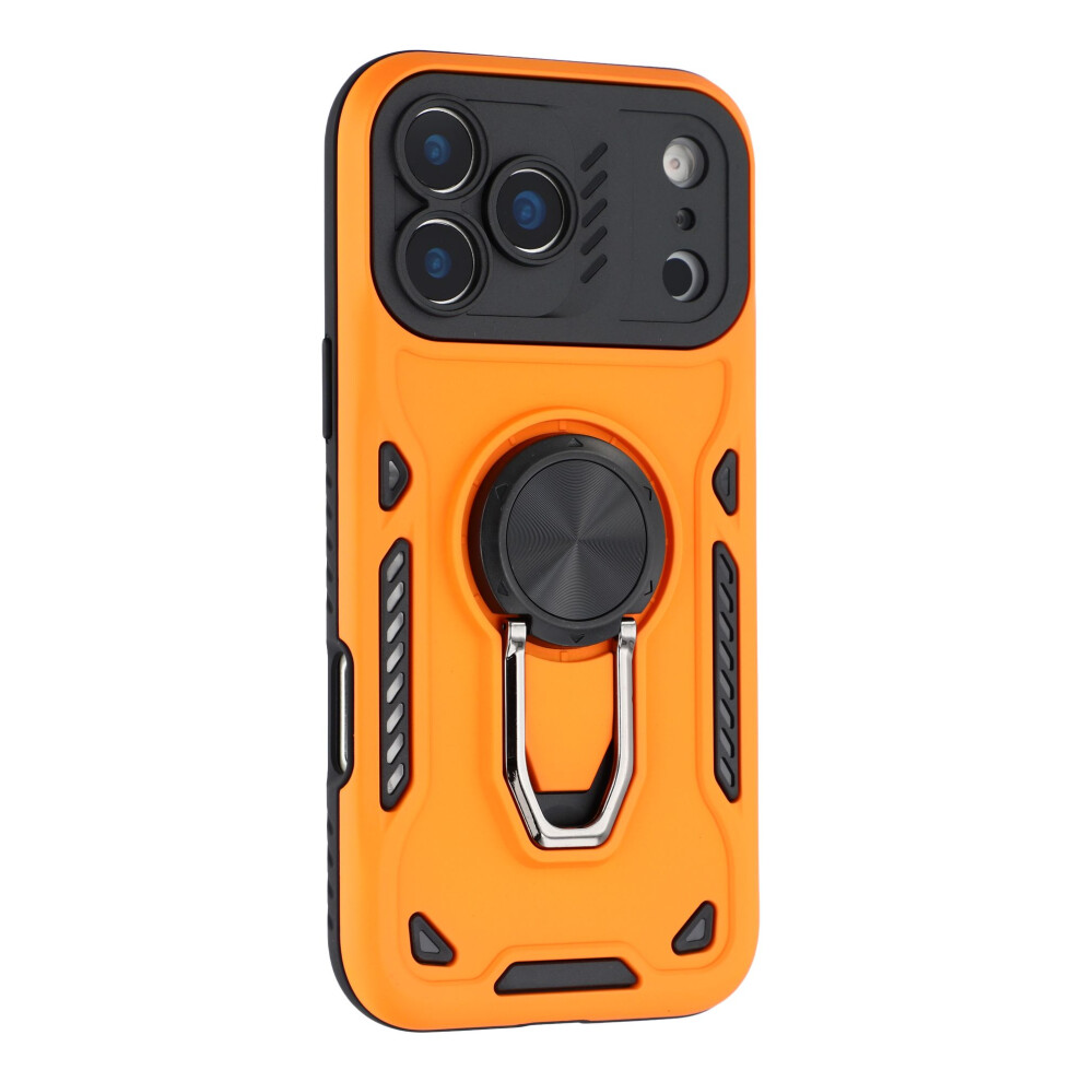(Orange) For Iphone 17 Pro Case With Kickstand Shockproof Tpu + Pc Phone Back Cover Orange 6914298161869