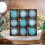 Blue Christmas Tree Ball Ornaments Plastic 9 PCS 4