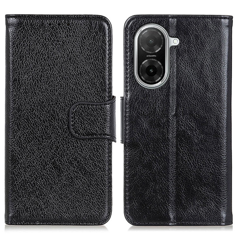 (Black) For Xiaomi Poco C71 4G / Redmi A5 4G (171.7Mm) Case Nappa Texture Split Leather Wallet Phone Cover Black 6914291349905