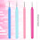 Paper Quilling Tools 48 Pcs Quilling Paper Slotted Tools Kit 4 Colors Rolling Multi-Function Needle Pen for Paper Flower 8