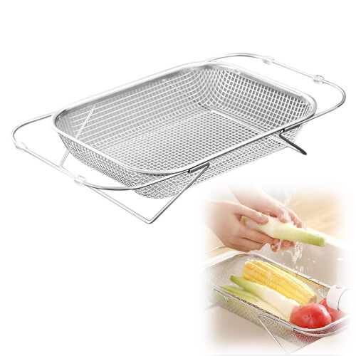 Passoire à aliments portable en acier inoxydable pour évier 2