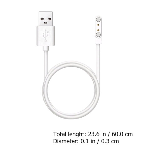 Magnetic Suction Charging Cable for Smart Watch 2-Pin 2 pcs 1