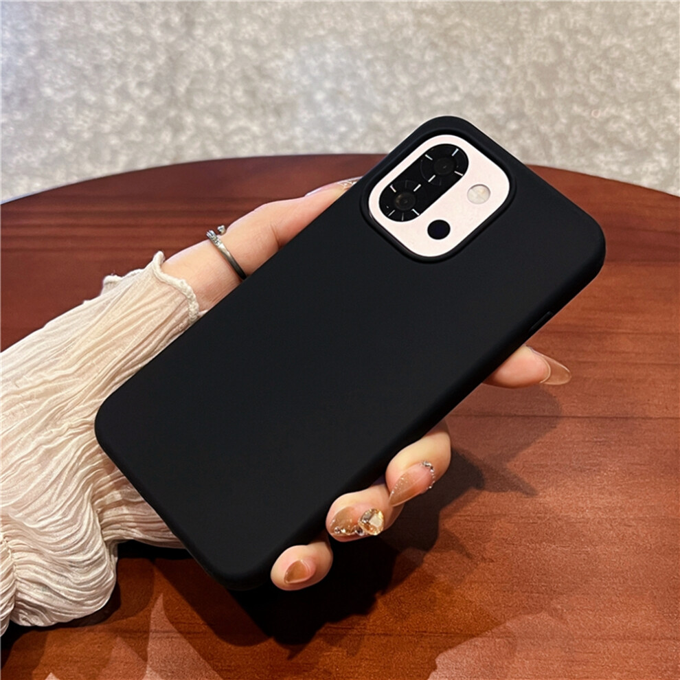 (Black) For Oneplus 13T 5G Case Skin-Friendly Liquid Silicone + Pc Phone Cover Black 6914297115603