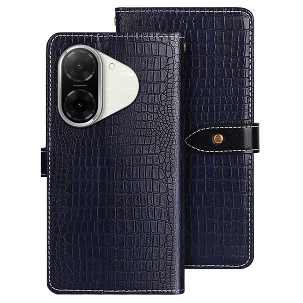 (Blue) Idewei For Xiaomi Redmi A5 Nfc (Eu) (173.45Mm) Case Crocodile Texture Pu Leather Flip Phone Cover Blue 6914293344489