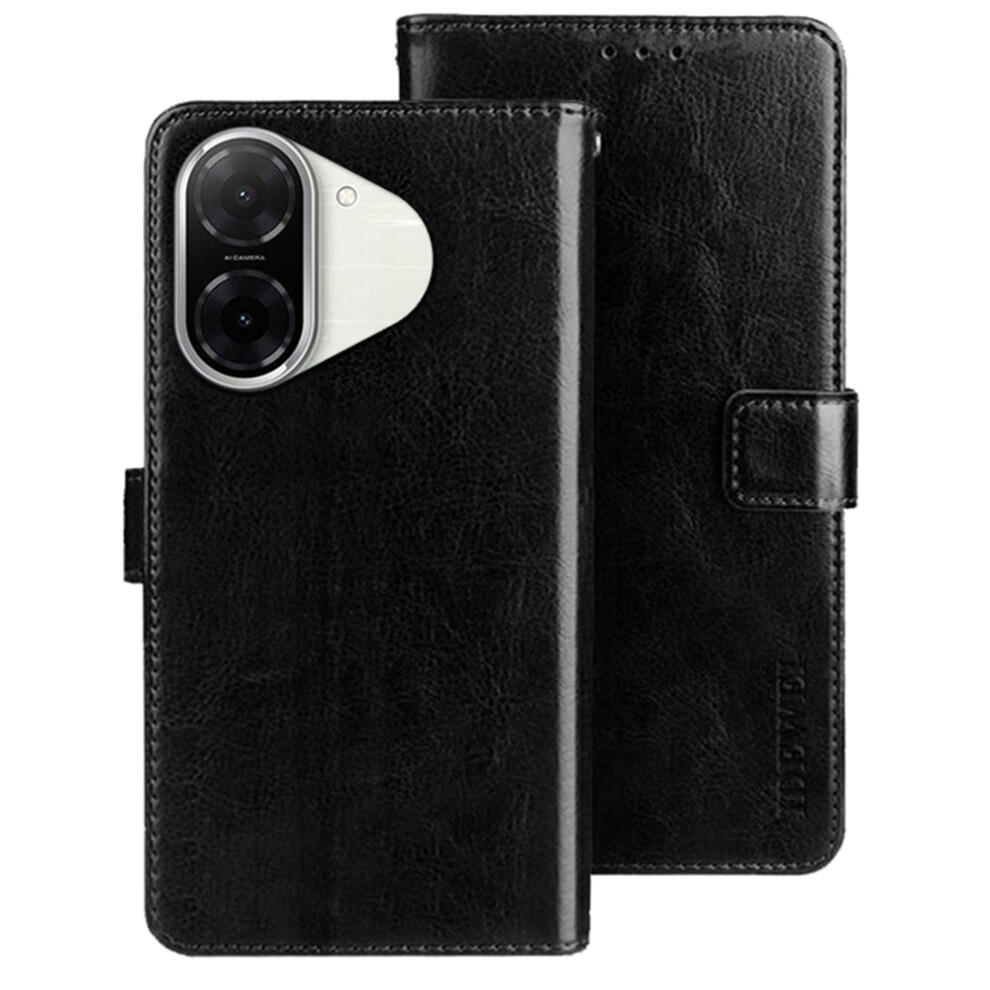 (Black) Idewei For Xiaomi Redmi A5 Nfc (Eu) (173.45Mm) Stand Case Crazy Horse Texture Leather Phone Cover Black 6914299838142