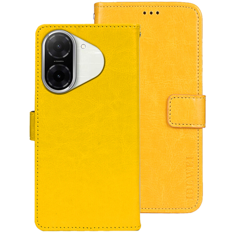 (Yellow) Idewei For Xiaomi Redmi A5 Nfc (Eu) (173.45Mm) Stand Case Crazy Horse Texture Leather Phone Cover Yellow 6914294691872